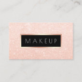 エレガントバラモダン金ゴールドグリッターメイクアップアーティスト 名刺 (正面)