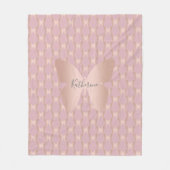 エレガントバラモダン金ゴールドデザイン フリースブランケット (正面)