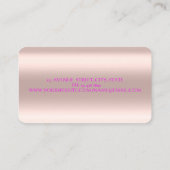 エレガントバラモダン金ゴールドピンクフラミンゴスインラブ 名刺 (裏面)