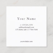 エレガントバラモダン金ゴールドホログラフィックイベントプランナー スクエア名刺 (裏面)