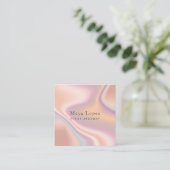 エレガントバラモダン金ゴールドホログラフィックイベントプランナー スクエア名刺 (スタンド正面)