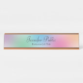 エレガントバラモダン金ゴールドレインボーカラーテンプレート デスクネームプレート (正面)