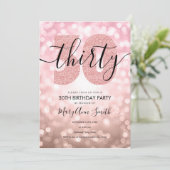 エレガントバラモダン金ゴールド30歳の誕生日パーティー 招待状 (スタンド正面)