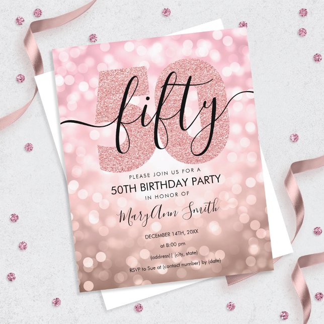 エレガントバラモダン金ゴールド50th誕生日パーティー (クリエイターアップロード済み)