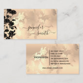 エレガントバラモダン金ゴールド 名刺 (正面/裏面)