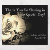 エレガントバラモノグラムのボトルのラベル スパークリングワインラベル (シングルラベル)