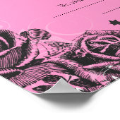 エレガントバラユダヤ人ベビー名前付け誕生証明書 ポスター (角)