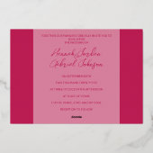 エレガントバラレッド結婚フォイル招待状 箔招待状 (裏面)