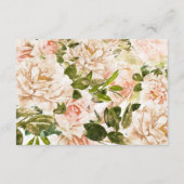 エレガントバラロマンスウェディングレセプションカード エンクロージャーカード (裏面)