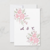 エレガントバラロマンスウォーターの色 招待状 (裏面)