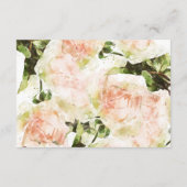 エレガントバラロマンスウォーター色ウェディングRSVPカード 出欠カード (裏面)