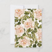 エレガントバラロマンスウォーター色ウェディングRSVPカード 出欠カード (裏面)