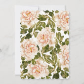 エレガントバラロマンスブライダルシャワー 招待状 (裏面)