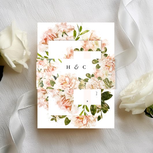 エレガントバラロマ結婚ンス 招待状ベリーバンド