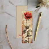 エレガントバラヴィンテージ作家ブックマークカード スキニー名刺