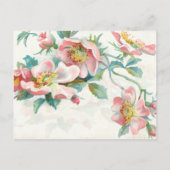 エレガントバラ予算結婚式招待状 インビテーションポストカード (裏面)