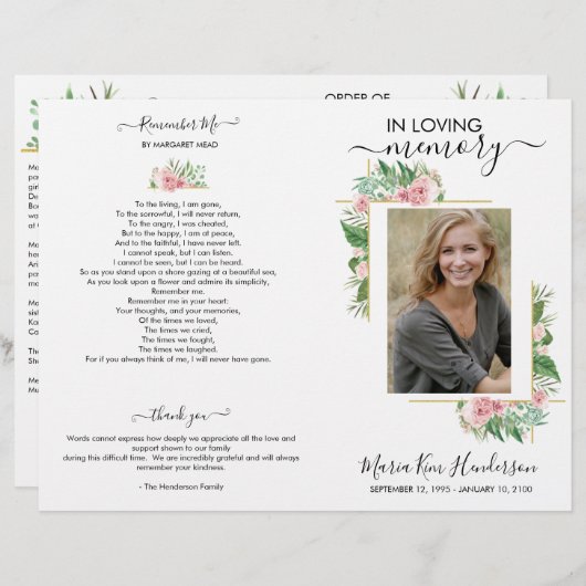 エレガントバラ写真追悼会 (正面/裏面)