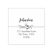 エレガントバラ差出人住所スタンプ ラバースタンプ (インプリント)