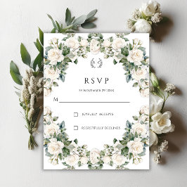 エレガントバラ庭園の結婚式 出欠カード