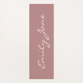 エレガントバラ手書きスクリプト名カスタム ヨガマット (正面)