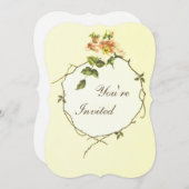 エレガントバラ招待状カード (正面/裏面)