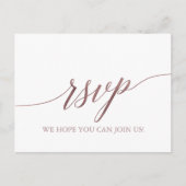 エレガントバラ書道メニュー選択RSVPポストカード インビテーションポストカード (正面)