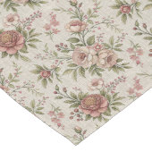 エレガントバラ柄テーブルランナーのシャビースタイル ロングテーブルランナー (コーナー)