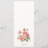 エレガントバラ水の色結婚の メニュー (裏面)