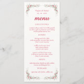 エレガントバラ水の色結婚の メニュー (正面)