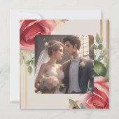 エレガントバラ結婚フローラ 招待状 (裏面)