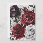 エレガントバラ結婚式招待状とホワイトローズ 招待状 (裏面)