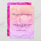 エレガントバラ結婚式招待状カード 招待状 (正面/裏面)