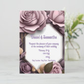 エレガントバラ結婚式招待状 招待状 (スタンド正面)