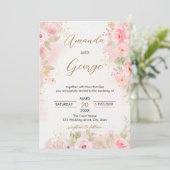 エレガントバラ結婚植物薬 招待状 (スタンド正面)