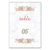 エレガントバラ結婚花 テーブルナンバー (裏面)