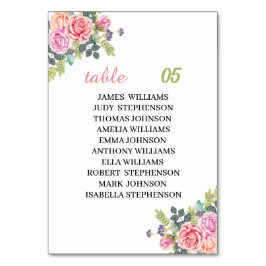 エレガントバラ結婚花 テーブルナンバー