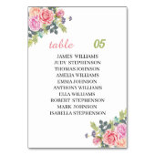 エレガントバラ結婚花 テーブルナンバー (裏面)