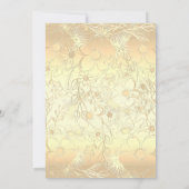 エレガントバラ結婚金ゴールド 招待状 (裏面)