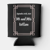 エレガントバラ縁ど金ゴールドをブラック缶冷却器 缶クーラー (正面)