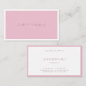 エレガントバラ色モダンミニマルテンプレート 名刺 (正面/裏面)