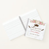 エレガントバラ花のカスタマイズ可能な卒業 ノートブック (内部)