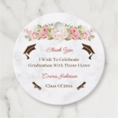 エレガントバラ花カスタマイズ卒業 フェイバータグ (正面)