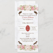 エレガントバラ花カスタム卒業 招待状 (正面/裏面)