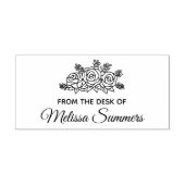 エレガントバラ花名前をカスタムする ラバースタンプ (インプリント)