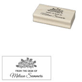 エレガントバラ花名前をカスタムする ラバースタンプ (押印)