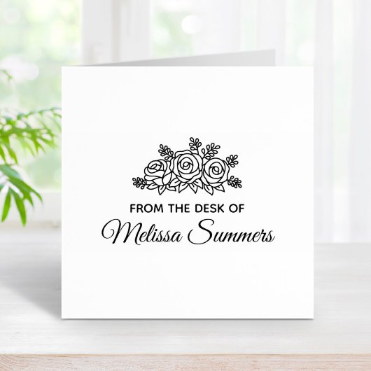 エレガントバラ花名前をカスタムする ラバースタンプ