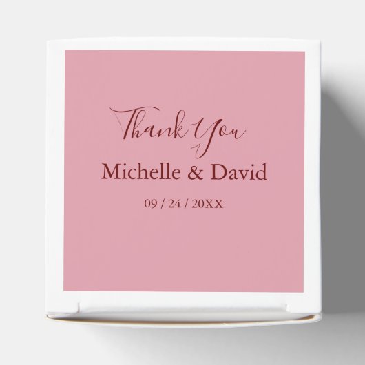 エレガントバラ花模様結婚式の引き出物ボックス フェイバーボックス (上部)