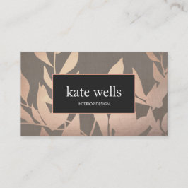 エレガントバラ葉モダンインテリア設計者 名刺