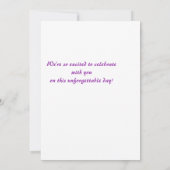 エレガントバラ誕生日招待状 招待状 (裏面)