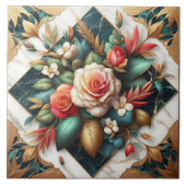 エレガントバラ配置 タイル (正面)